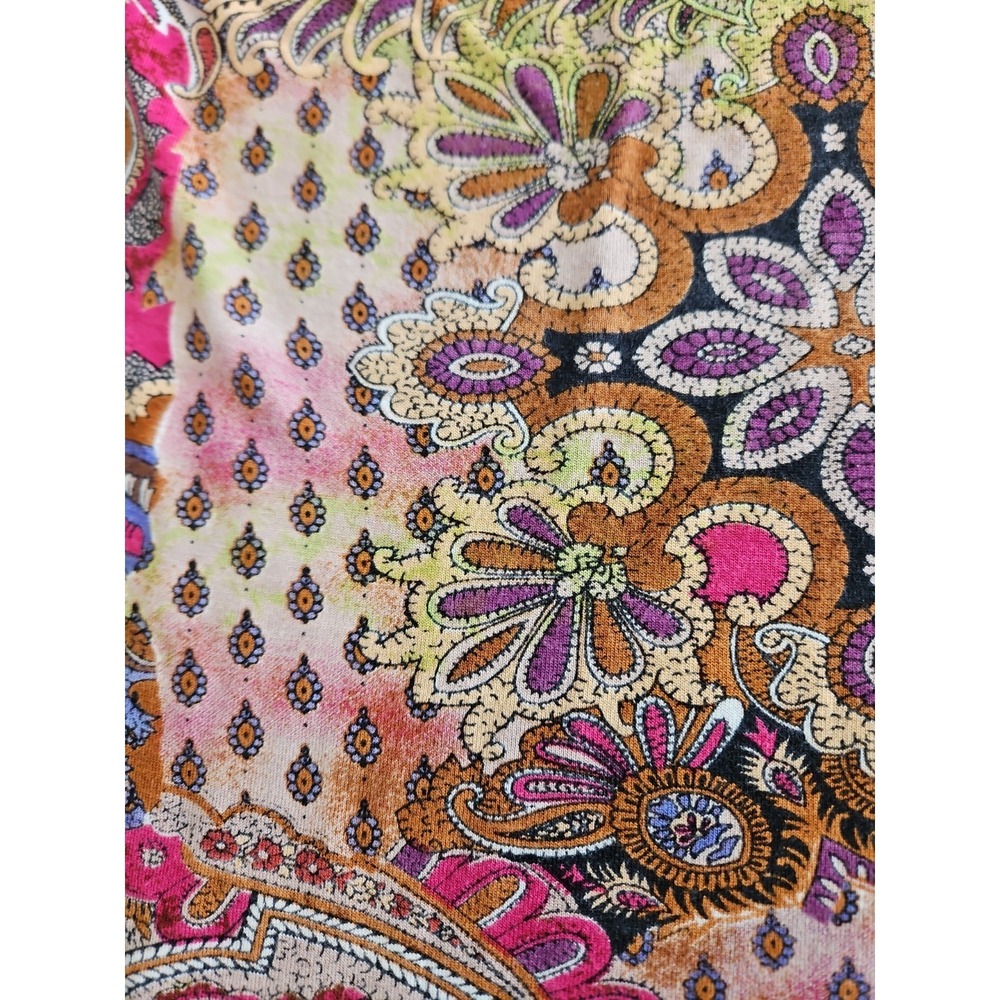 Parsley & Sage XL Vanessa Tunic Top Pink Paisley Floral Boho Fairy CottageCore - Picture 12 of 14